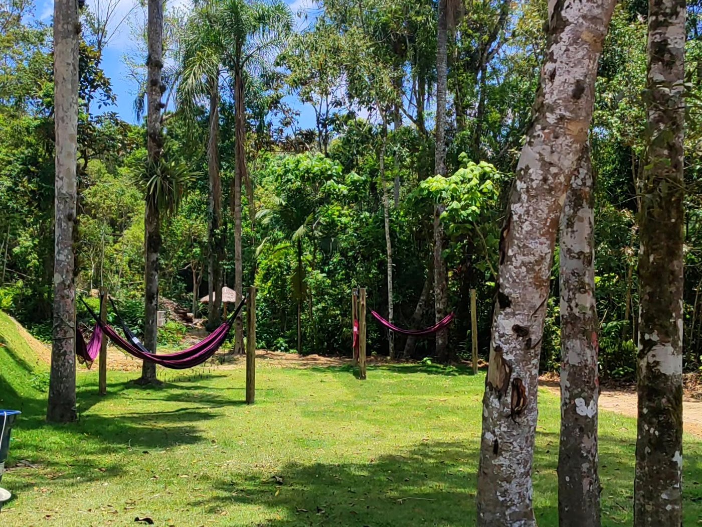 Área de descanso com redes, ideal para um fim de semana em Mogi das Cruzes